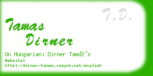 tamas dirner business card